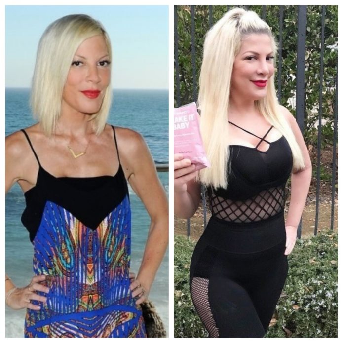 Тори Спеллинг до и после похудения