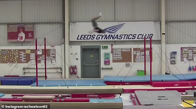 Ashley Watson back-flipped once in the air as he covered a distance of nearly 20 feet to claim the new world record 