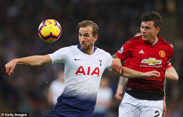 Harry Kane was injured in a Premier League match against Manchester United in January