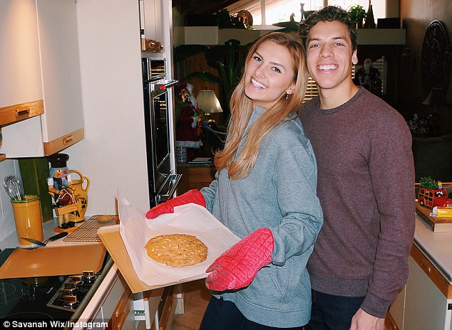 College sweethearts: Since July, Joseph has been romancing Savannah Wix, who serves as CEO of Pepperdine Theta and majors in integrated marketing communications (pictured December 24)