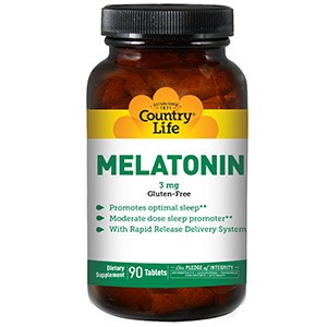 Country Life, Мелатонин, 3 мг, 90 таблеток