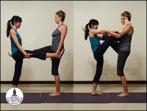 Yoga Poses for 2: Extended Leg Pose