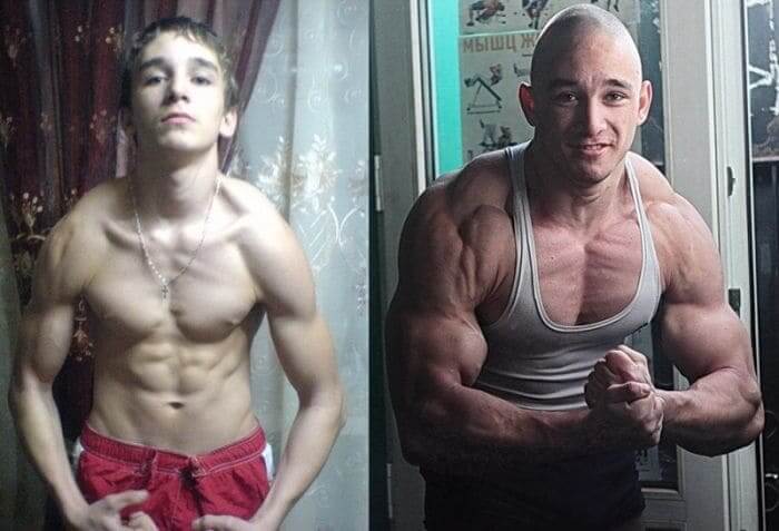 До и после тренировок в тренажерном зале