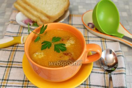 Фото рецепта Овощной суп-пюре с мясными фрикадельками