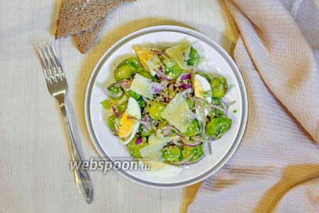 Фото рецепта Тёплый салат с брюссельской капустой