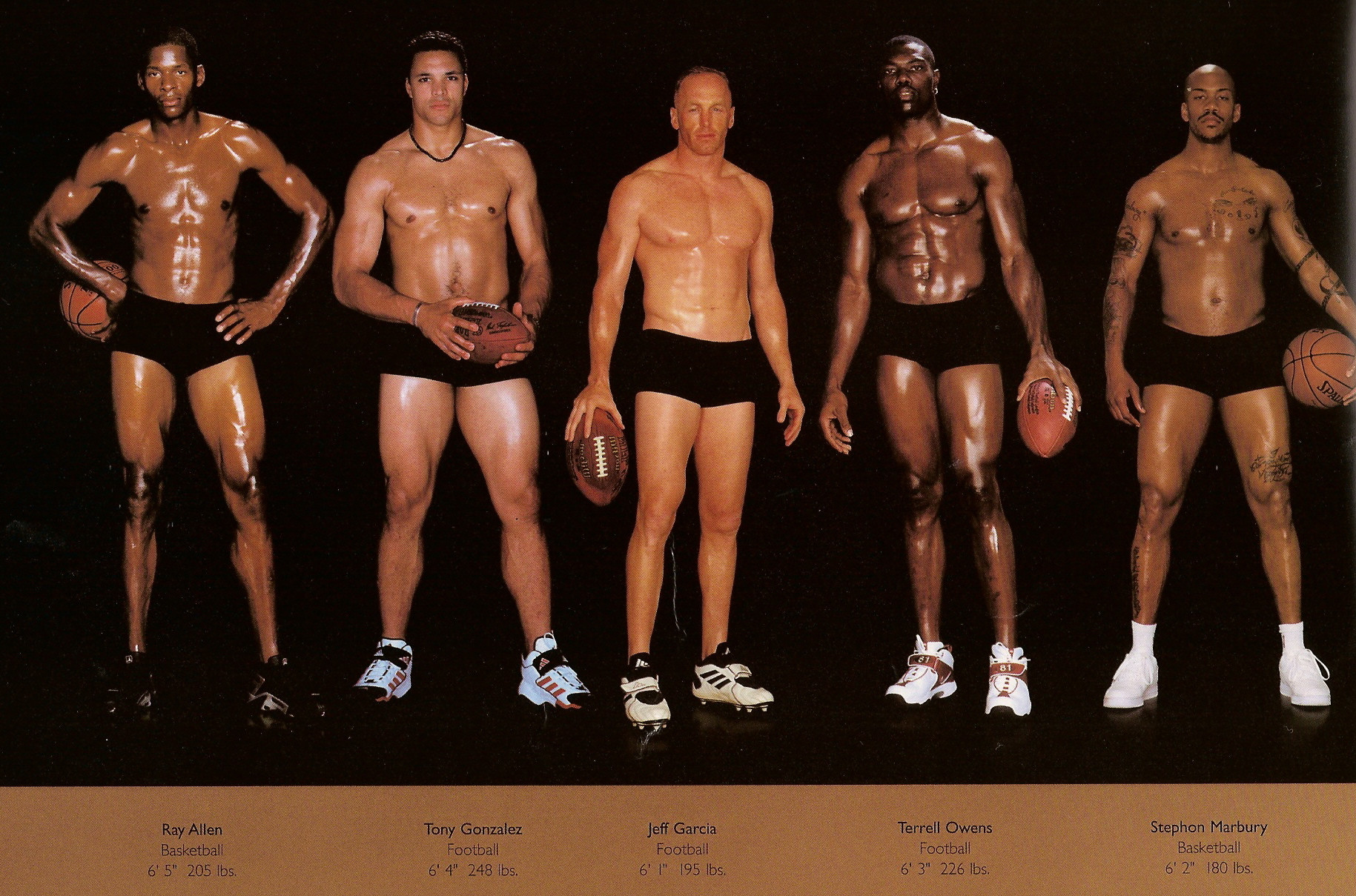 Howard Schatz / слева направо: баскетбол, американский футбол, тоже американский футбол, снова американский футбол, баскетбол.
