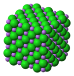 Модель элементарной ячейки хлорида лития
