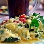 Низкокалорийные блюда - Грибной омлет со шпинатом